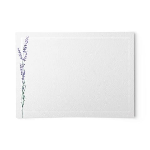 Lavender Flowers Note Cards, Set of 48, 4x6 inches