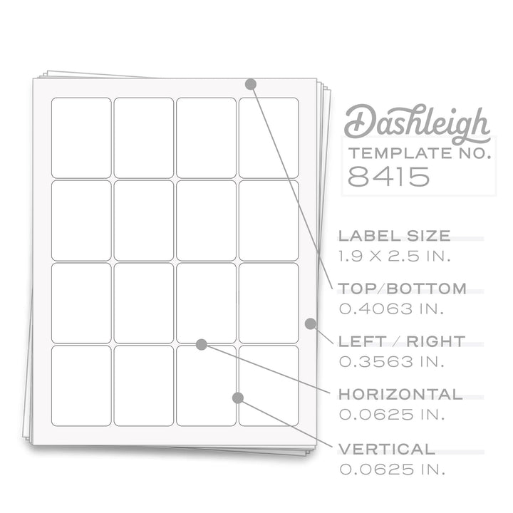 4 oz or Pint Jar Labels, 1.75 x 2.75 in. - dashleigh - Labels