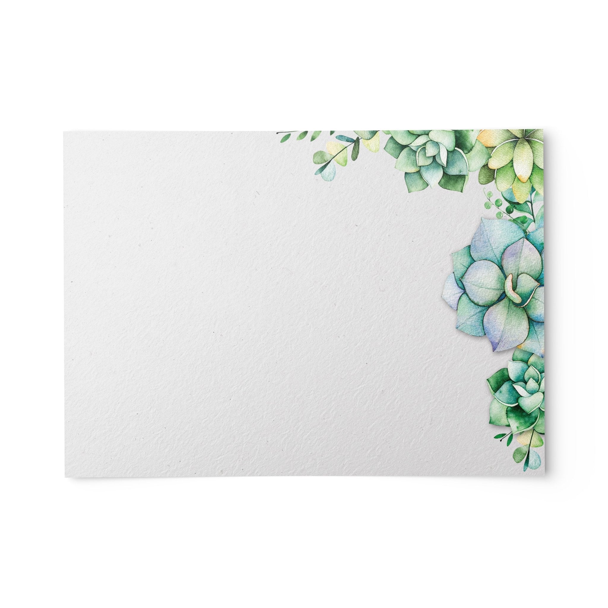 succulent notecards 50 Succulents Note Cards, 4 x 6 inches