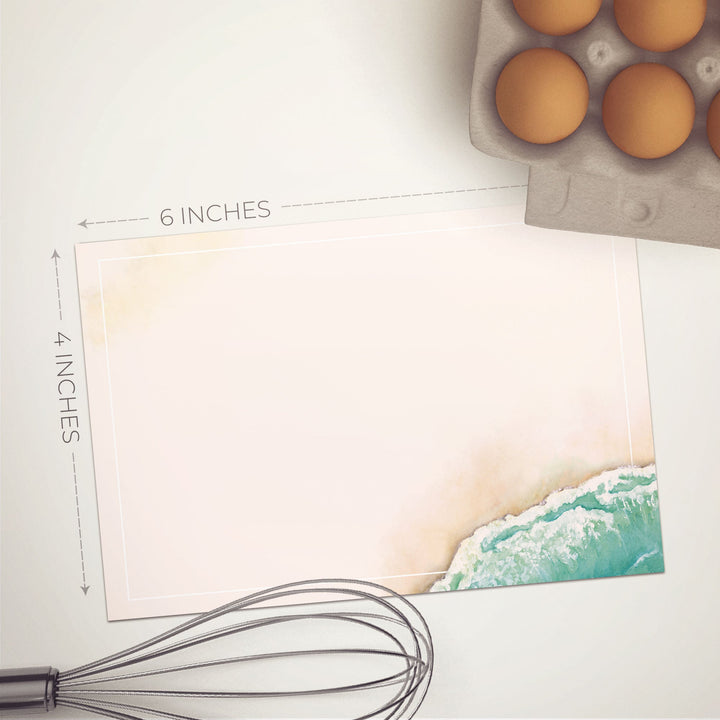 Beach Note Cards, 4 x 6 inches, Set of 48 - dashleigh - Note Cards