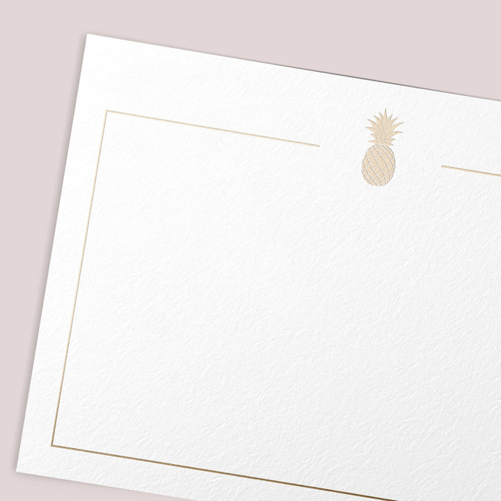 Gold Foil Pineapple Note Cards, 4x6 inches - dashleigh - Note Cards