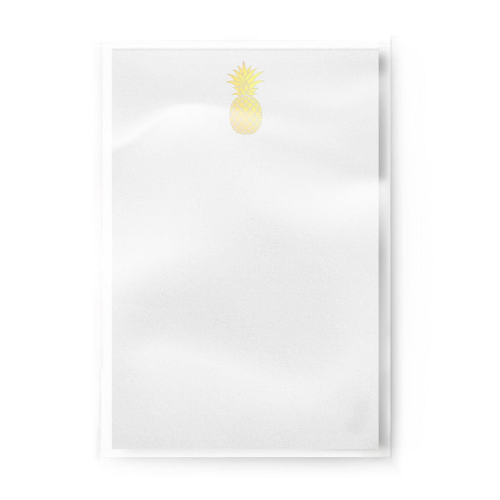 Gold Foil Pineapple Notepad, Blank, 4x6 inches - dashleigh - Notepads