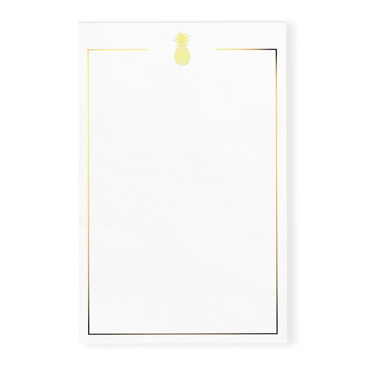 Gold Foil Pineapple Notepad, Blank, 5.5 x 8.5 inches - dashleigh - Notepads