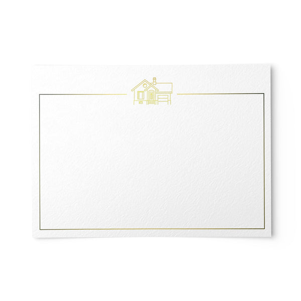 Gold Foil Realtor Note Cards - Set of 50, 4x6", Heavy Cardstock, Perfect for Real Estate Professionals & Clients - dashleigh - Note Cards