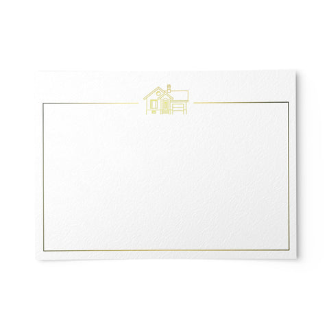 Gold Foil Realtor Note Cards - Set of 50, 4x6 inches