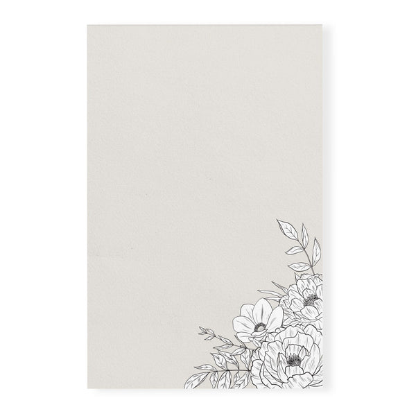 Lux Floral Memo Pad, 4x6 inches - dashleigh - Notepads
