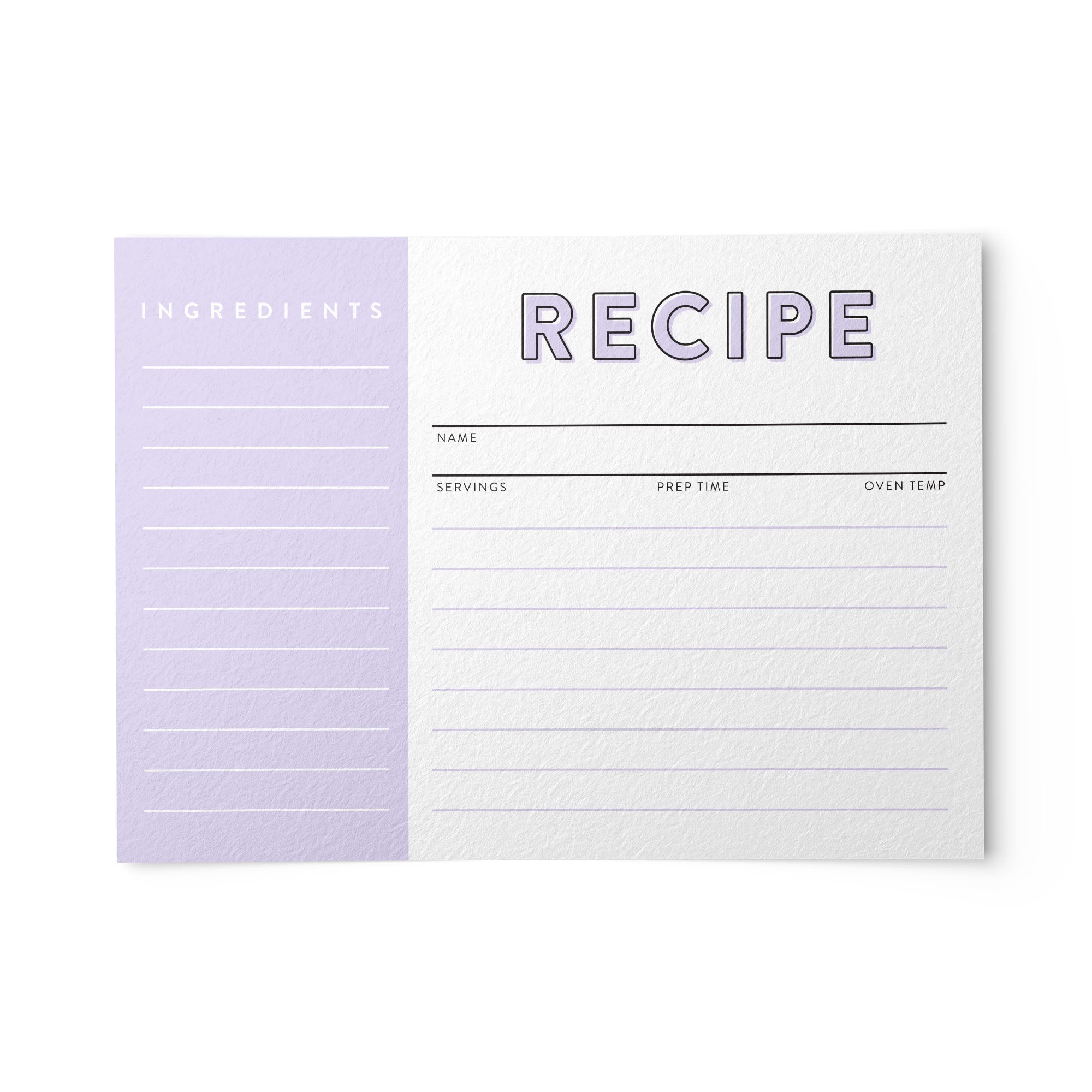 4x6 inch Printable Index Cards Template