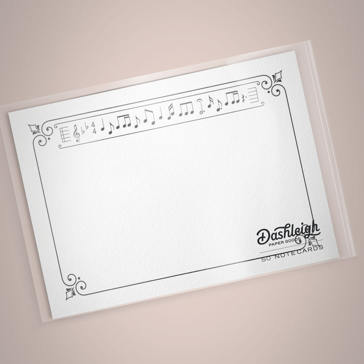 Music Notes Recipe Cards, Set of 50, 4x6 inches - dashleigh - Recipe Card