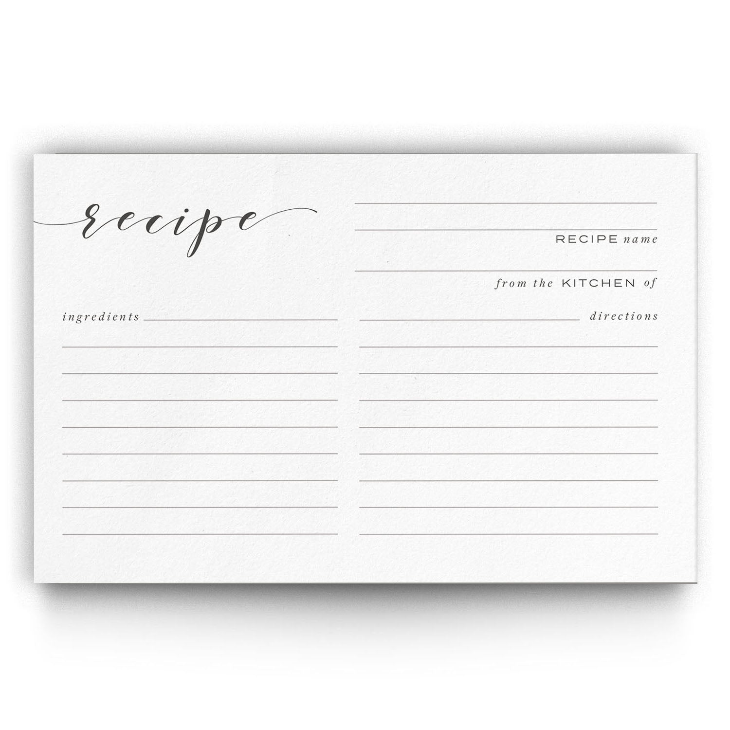 Recipe Card Notepad, 4x6 inches - Dashleigh Recipe Card Notepad, 4x6 inches - Dashleigh