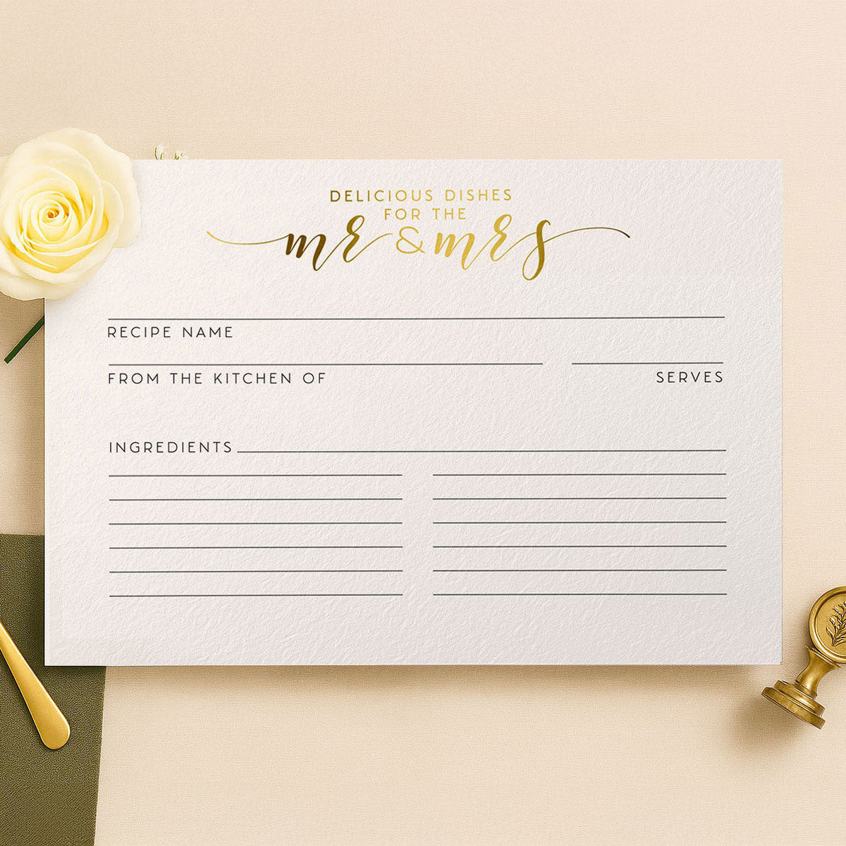 A Complete Guide to Wedding Recipe Cards | Dashleigh