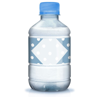 Blue Polka Dot Water Bottle Wrap, 7x2 inch