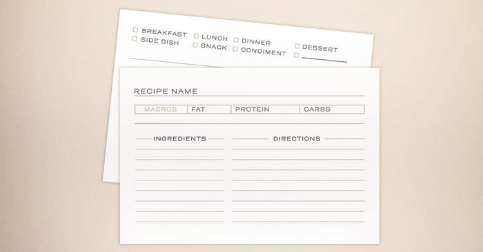 The Perfect Recipe Card for the Keto, Paleo and Low-Carb Diets - dashleigh