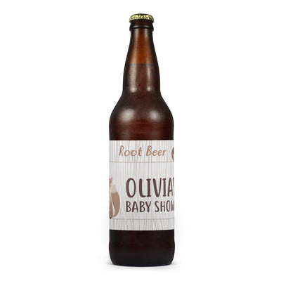 Woodland Creatures Root Beer Labels - 4x3 inches