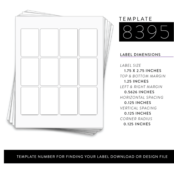Template for 4oz Jar Sheet Labels printable and waterproof