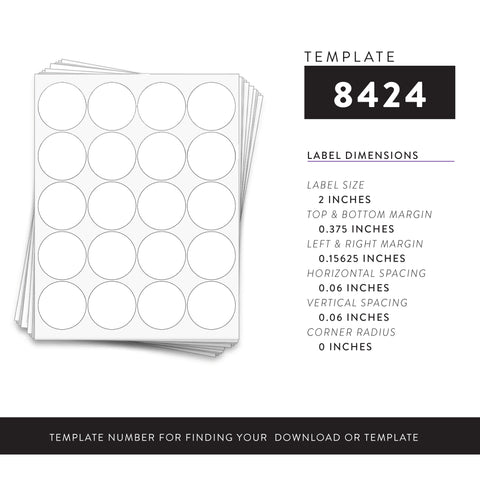 Round Labels, 2 in. - [8424]