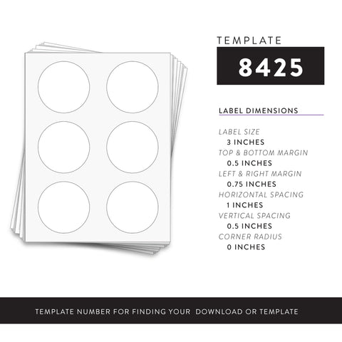 Round Labels, 3 in. - [8425]