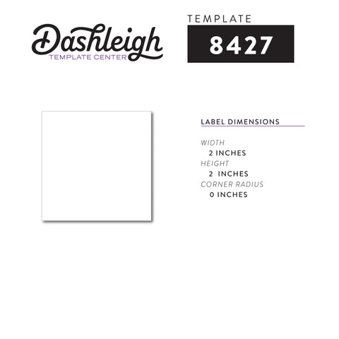 Square Labels, 2 x 2 in. - [8427]