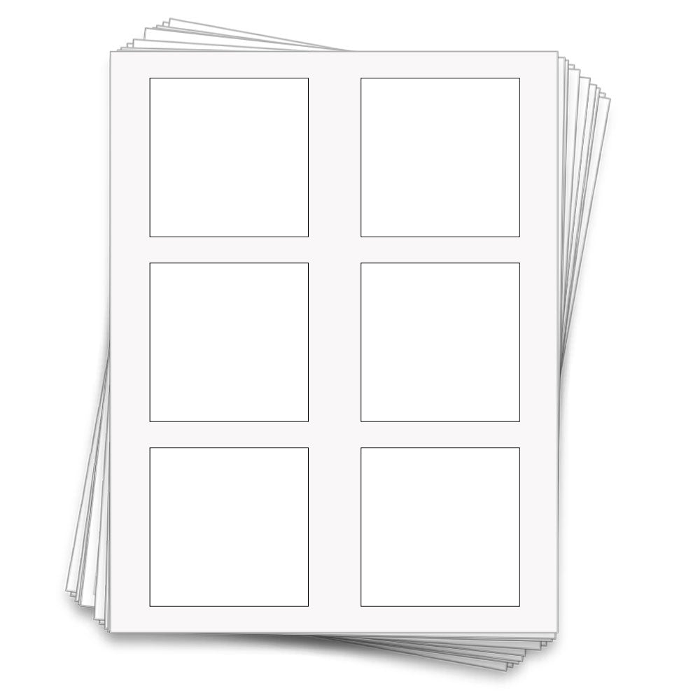 Square Display Labels Square Labels for Favors and Jars, 3 x 3 in -- Make Your Own Waterproof ...
