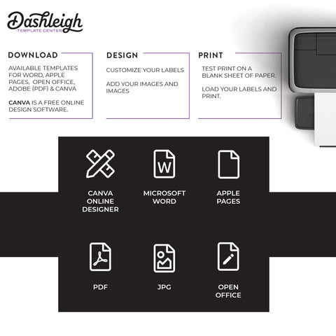 Square Labels, 2 x 2 in. - [8427]