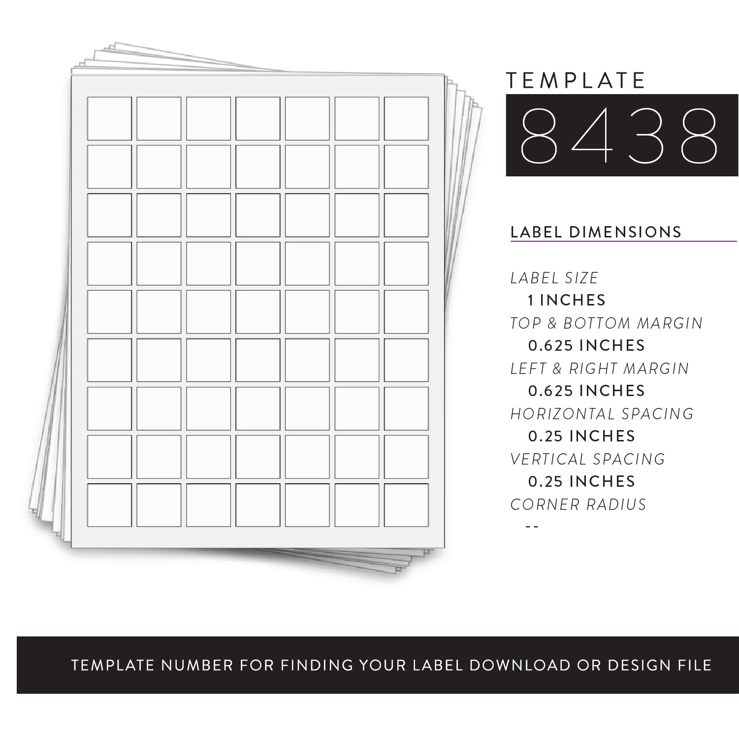 Print from Home 1x1 Inch Square Labels for Parties & Cosmetics - Canva ...