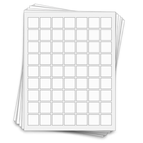 Square Labels, 1 x 1 in.  - [8438]