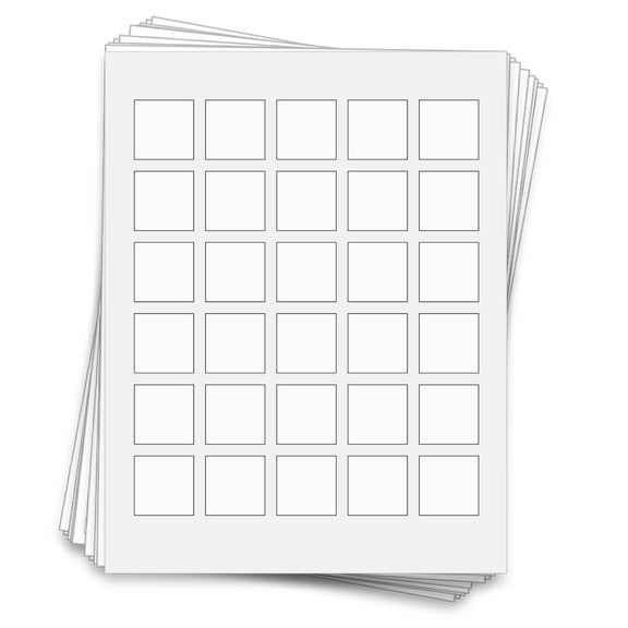 Buy Printable Waterproof 1.25 x 1.25 Inch Square Labels for 15ml & 3ml ...