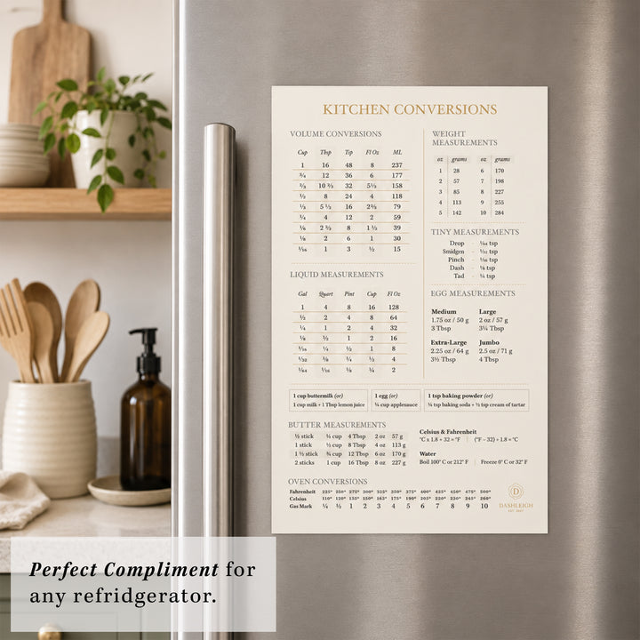 Kitchen Conversion Chart Magnet – dashleigh