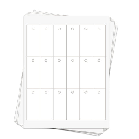 Printable Die Cut Rectangle Hangtags, 3x1.25 in.