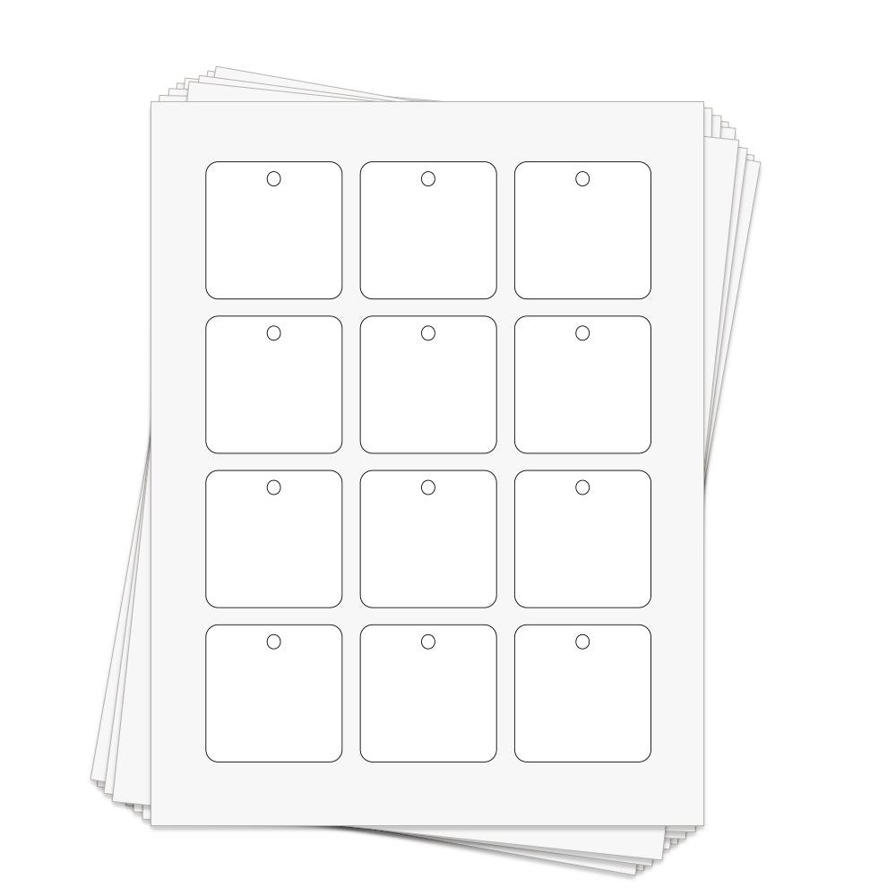 Printable Die Cut Square Hangtags, 2x2 in. – dashleigh