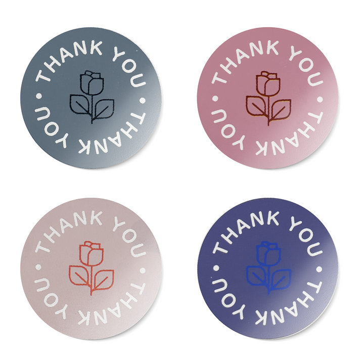 500 Modern Line Art Thank You Stickers on a Roll, 1-inch – dashleigh