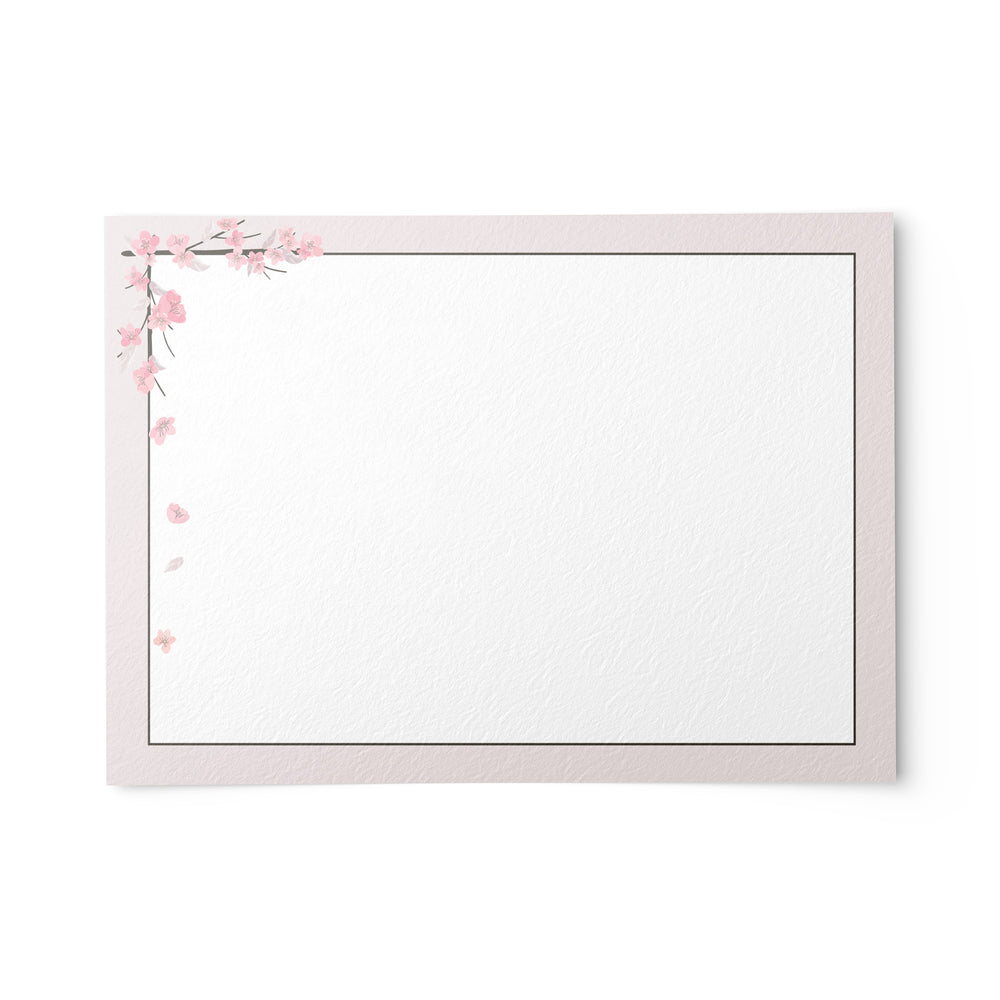 Cherry Blossom Note Cards, 4x6 in., Set of 50