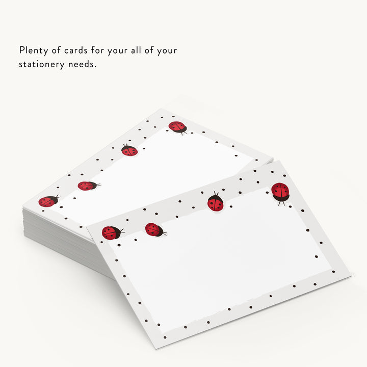 Lady Bug Note Ladybug Note Cards, 4 x 6 inches, Set of 48 – dashleigh