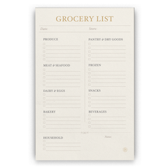 Grocery List Notepad - 50 Sheets, Categorized by Aisle