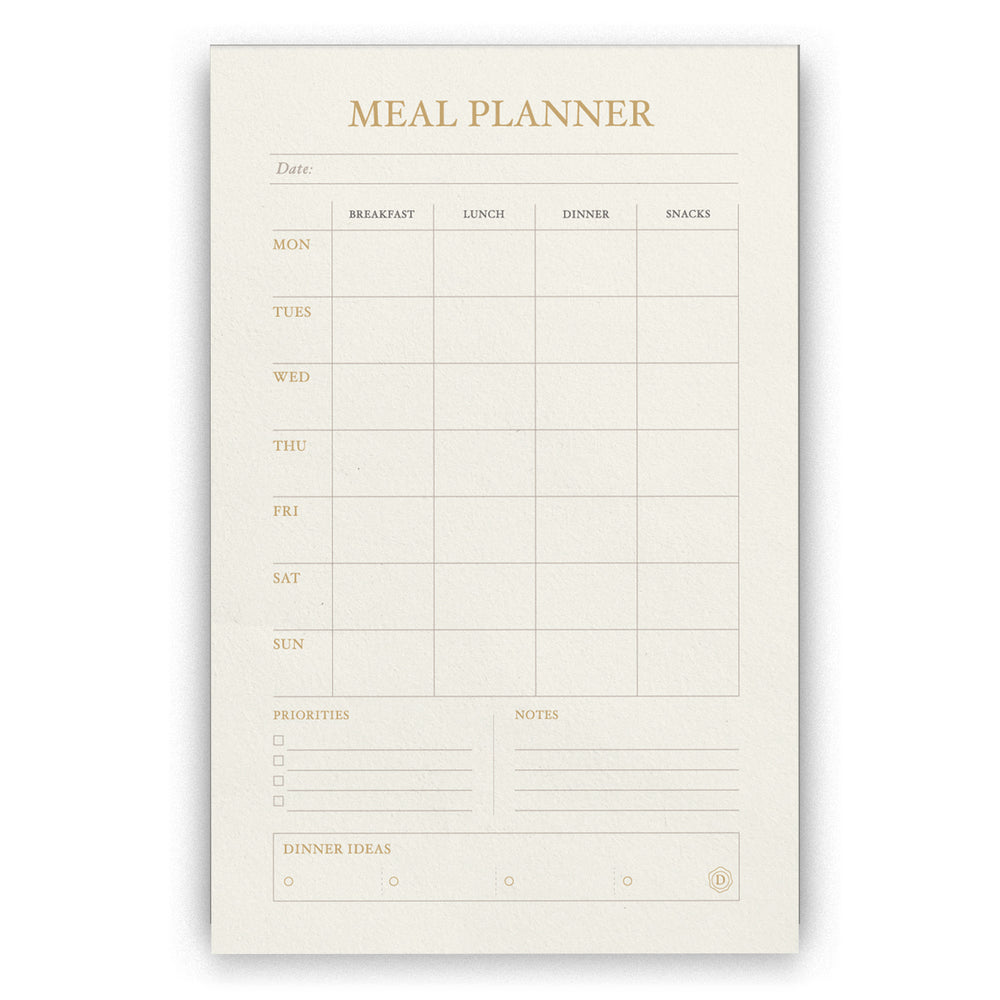 Weekly Meal Planner Notepad - 50 Sheets, 5.5 x 8.5 in.