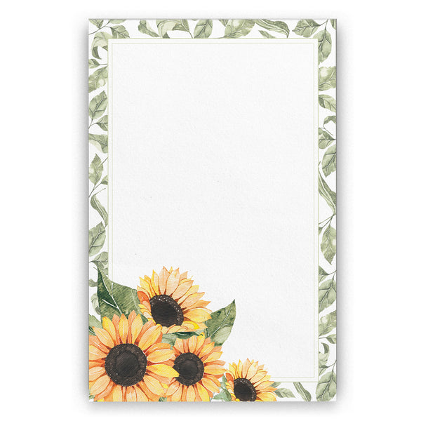 Sunflower Notepad, 4x6", Dashleigh Collection, 100 Sheets