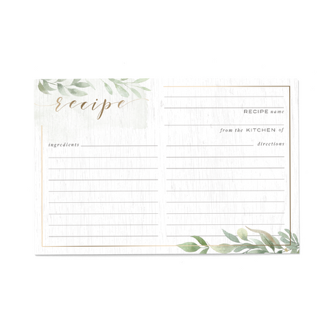 Farmhouse Recipe Cards, Set of 48, 4x6 inches