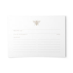 Gold Bee Recipe Cards, Water Resistant
