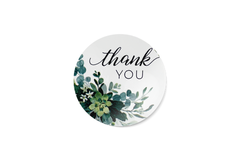 500 Succulent Thank You Stickers on a Roll, 1-inch