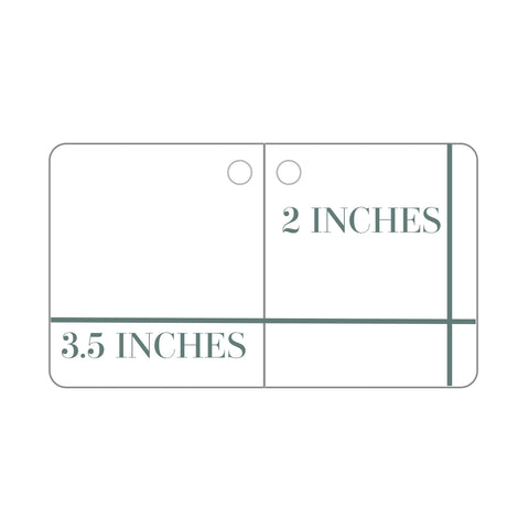 Printable Die Cut Folding Hangtags, 3.5 x 2 inches