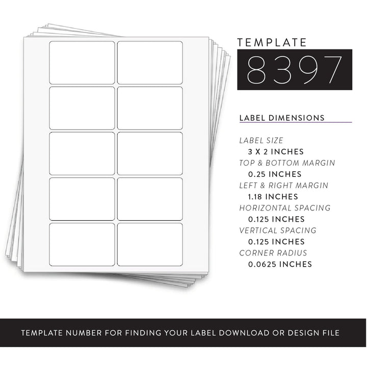 100 Labels for 8 oz. Jars, 3x2 in - dashleigh - Labels