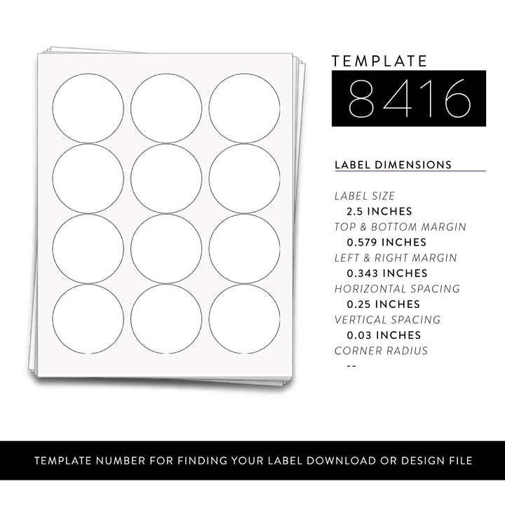 120 Circle Wide Mouth Jar Labels, 2.5 in., - dashleigh - Labels