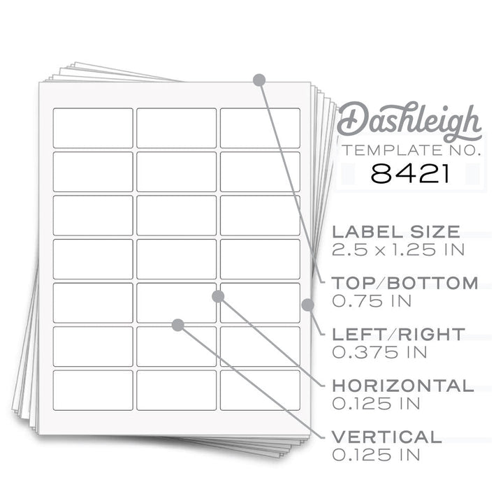 210 15 ml Bottle Labels, 2.5 x1.25 in. - dashleigh - Labels