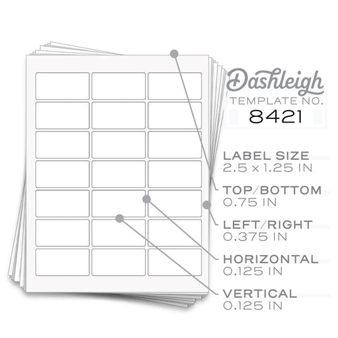 Labels for 15 ml Bottles, 2.5 x 1.25 in. - [8421]