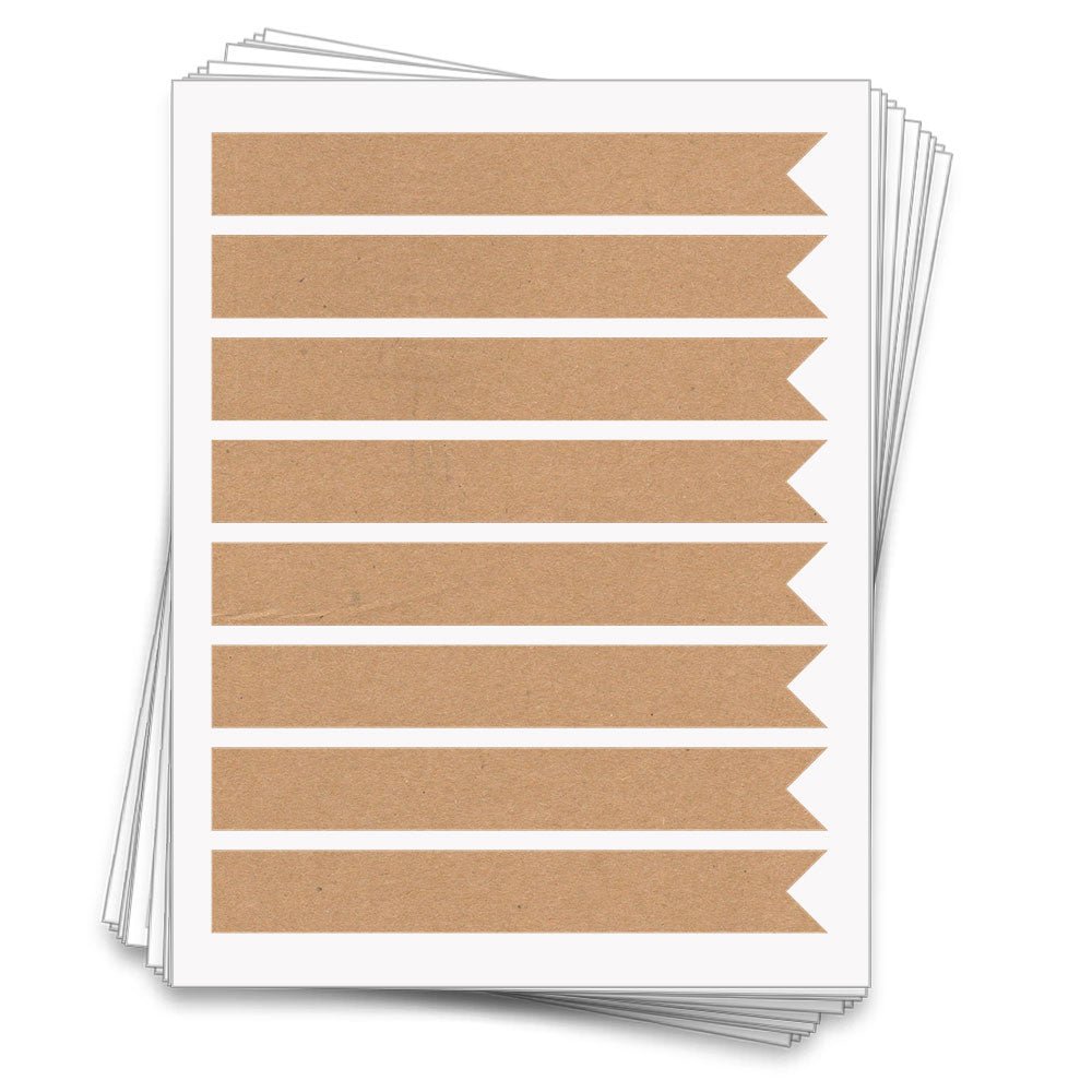 Buy Long Flag Shaped Labels to Print from Home | Many templates ...