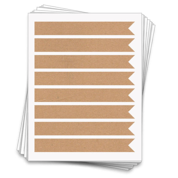 Buy Long Flag Shaped Labels to Print from Home | Many templates ...
