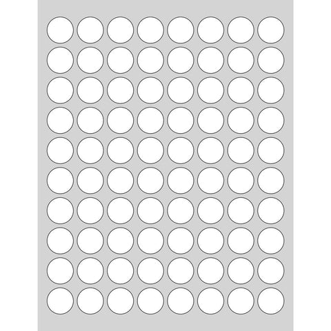 Labels for Gram Sample Jars, .875 in., Round - [8403]