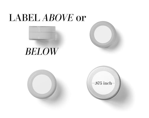 Labels for Gram Sample Jars, .875 in., Round - [8403]