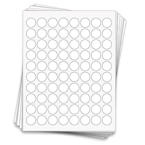 Labels for Gram Sample Jars, .875 in., Round - [8403]