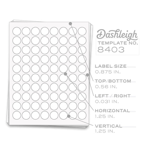 Labels for Gram Sample Jars, .875 in., Round - [8403]