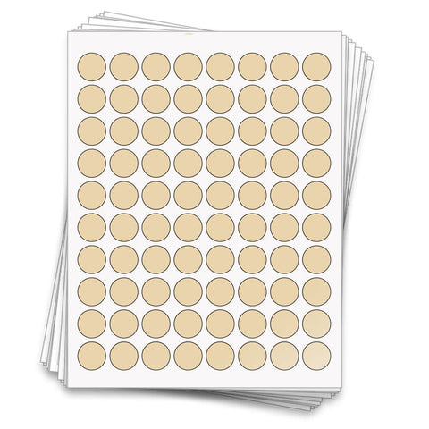 Labels for Gram Sample Jars, .875 in., Round - [8403]